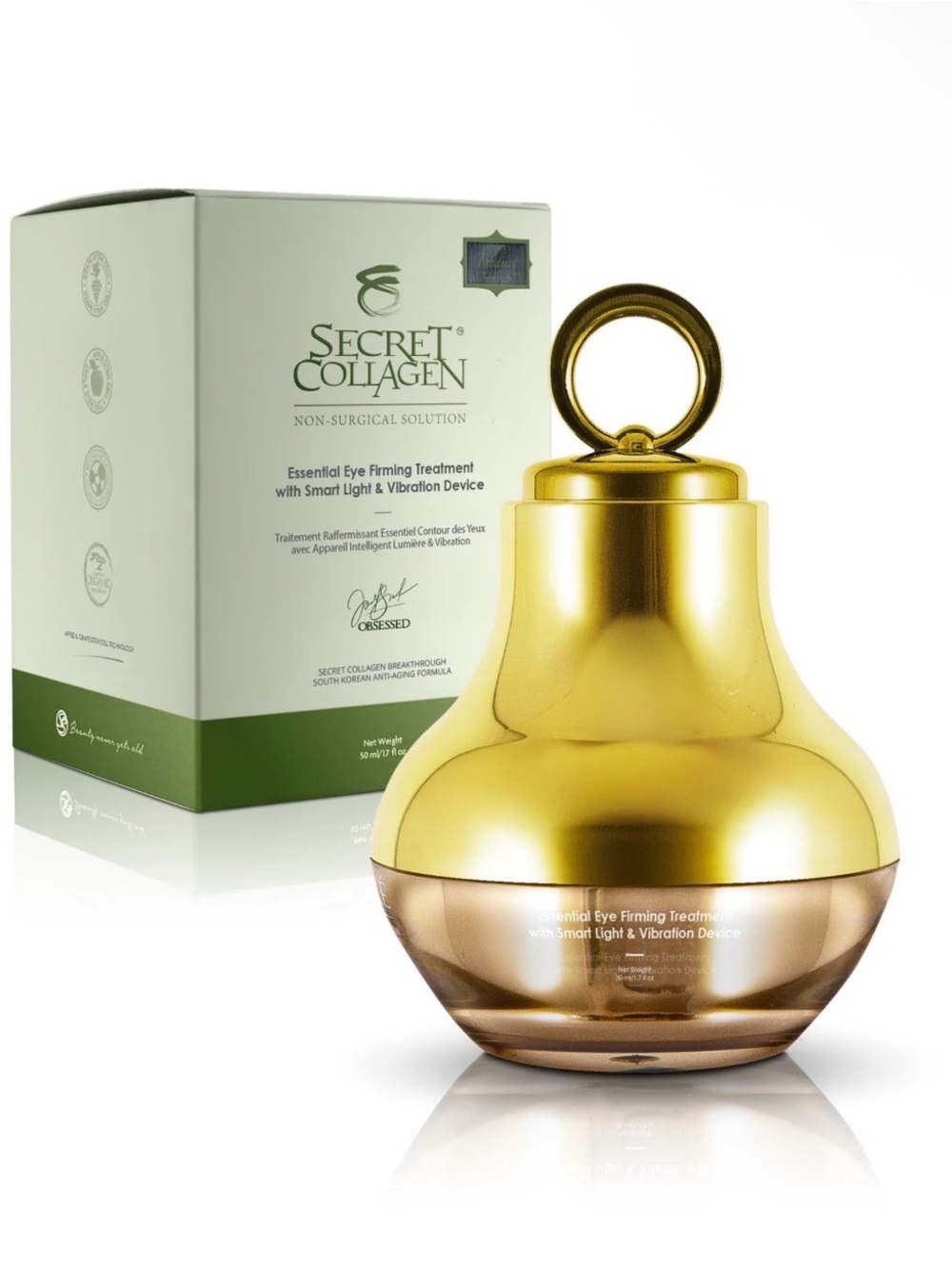 SECRET COLLAGEN ESSENTIAL EYE FIRMING TREATMENT W/SMART LIGHT & VIBRATION DEVICE